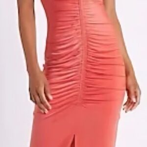 Express Coral Midi Dress